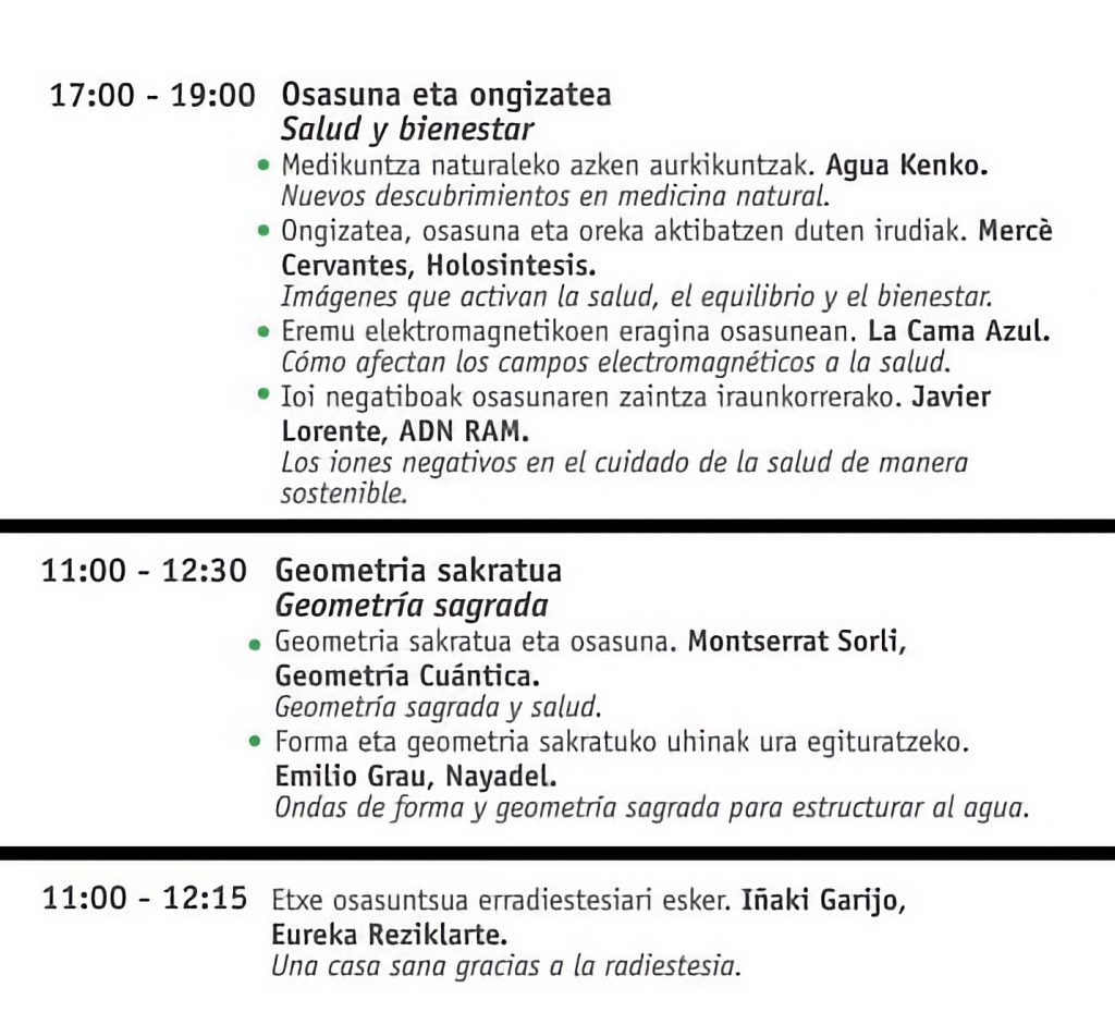 Intervenciones pseudocientíficas en el marco de Berdeago.