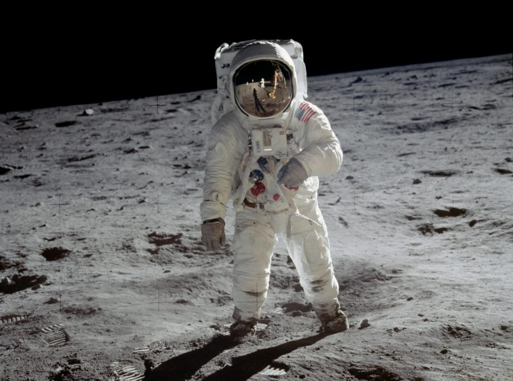 Buzz Aldrin, en la Luna en julio de 1969. Foto: NASA.