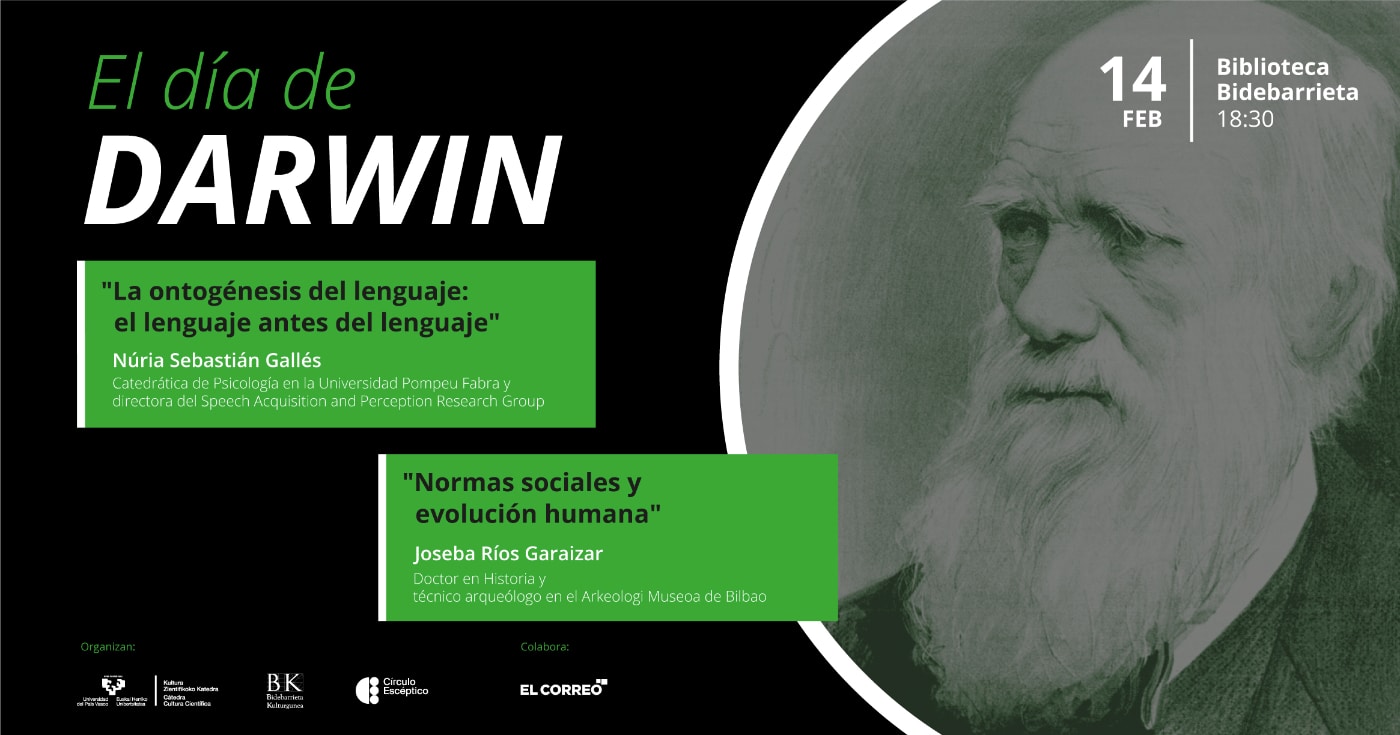 El lenguaje y las normas sociales en la evolución, en el Día de Darwin de Bilbao