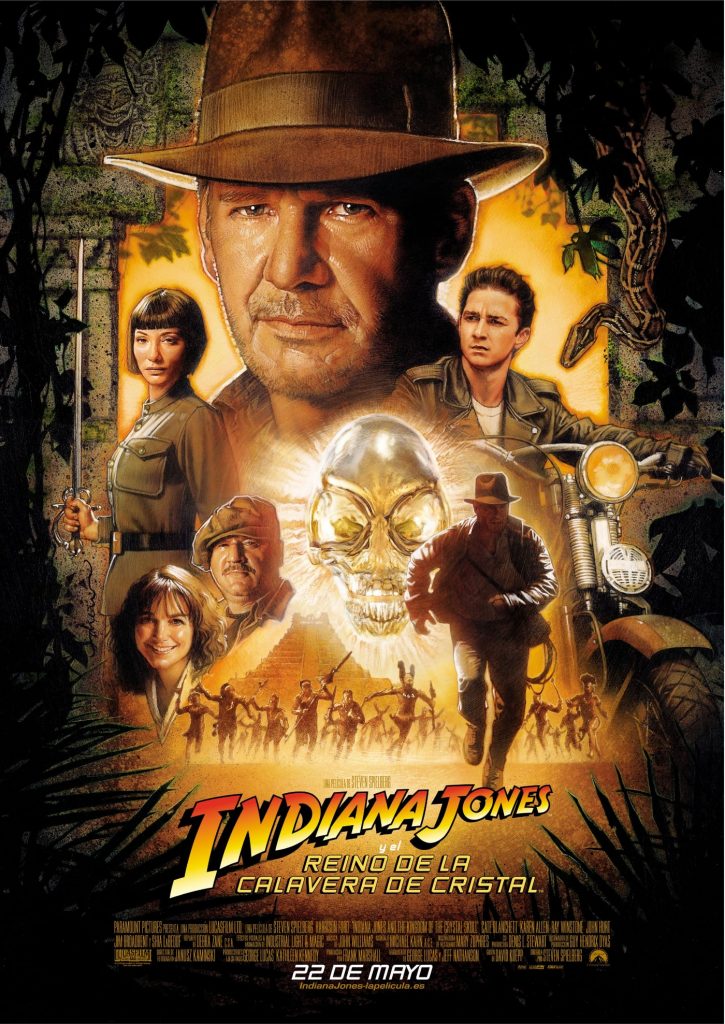 Cartel de 'Indiana Jones y el reino de la calavera de cristal'.
