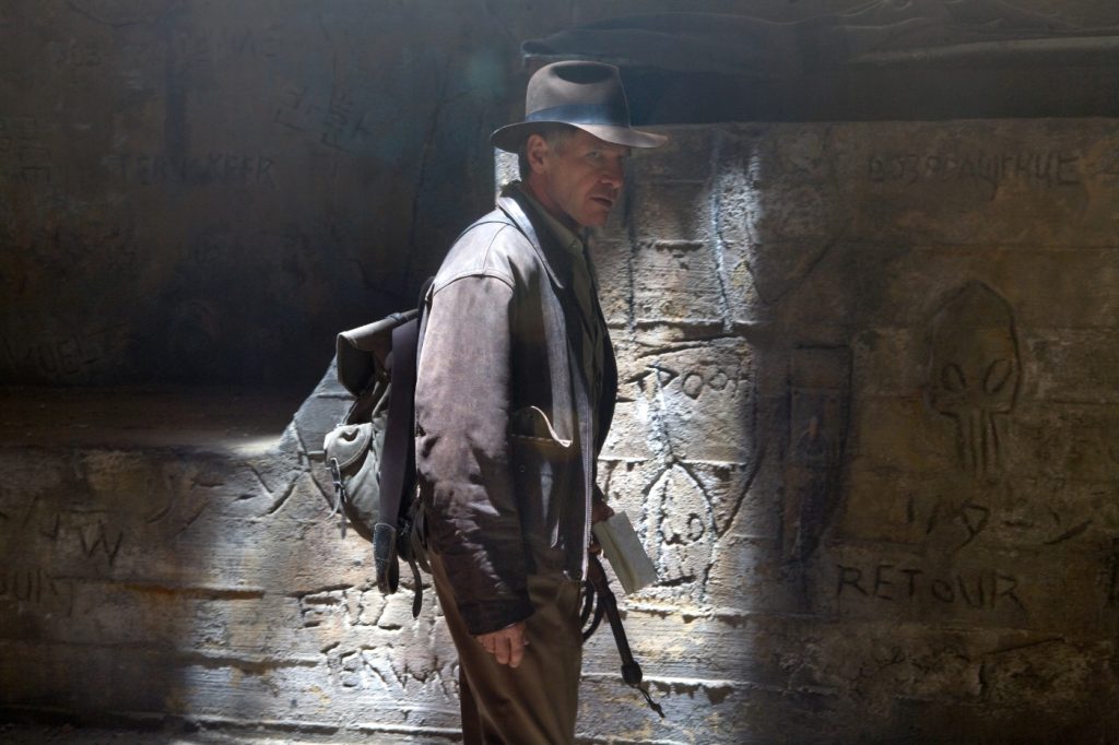 Indiana Jones explora unas ruinas en la cuarta entrega de la saga. Foto: Lucasfilm.