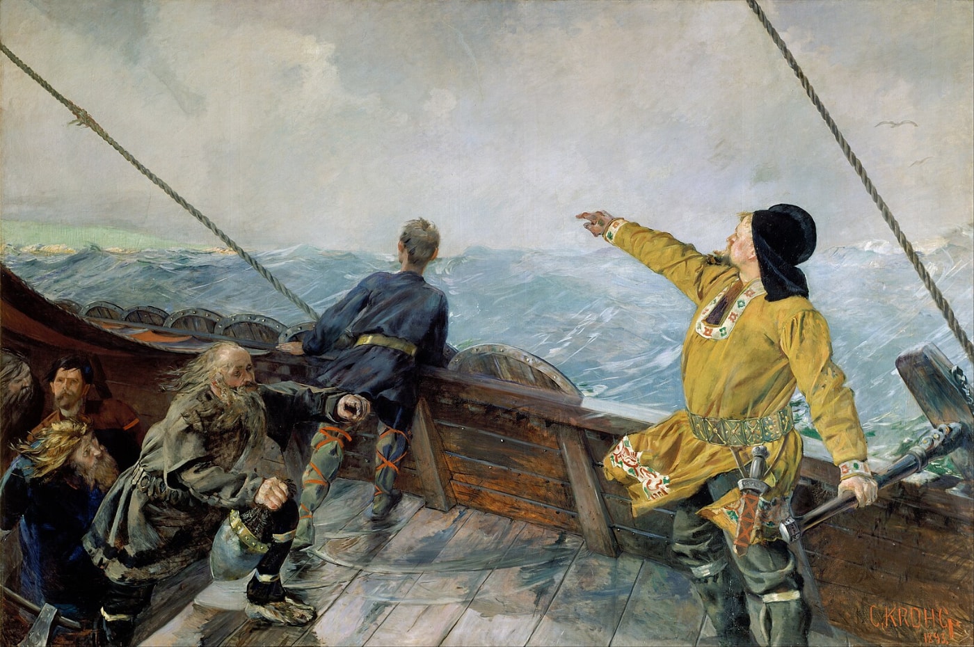'Leif Erikson descubriendo América' (1893), de Christian Krohg.