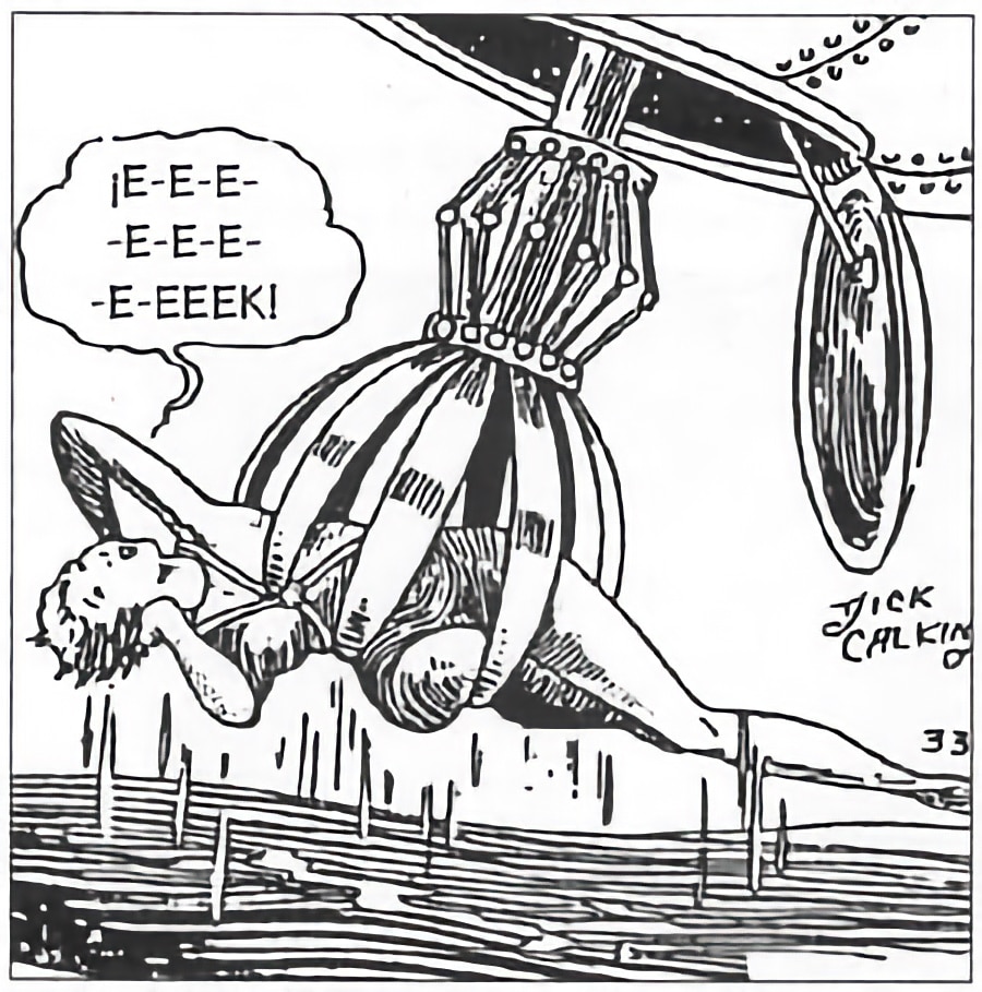 Viñeta de 'Los hombres tigre de Marte', cómic de Buck Rogers de 1930 en el que se narra una abducción.