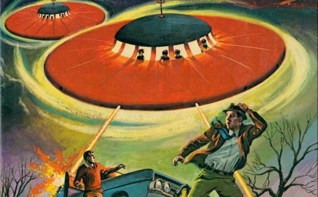 Ilustración de portada del número 1 del cómic estadounidense 'UFO flying saucers' (1968). Archivo de Luis Alfonso Gámez.