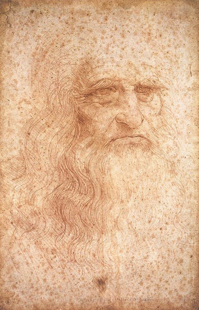 Autorretrato de Leonardo da Vinci, conservado en la Biblioteca Real de Turín.