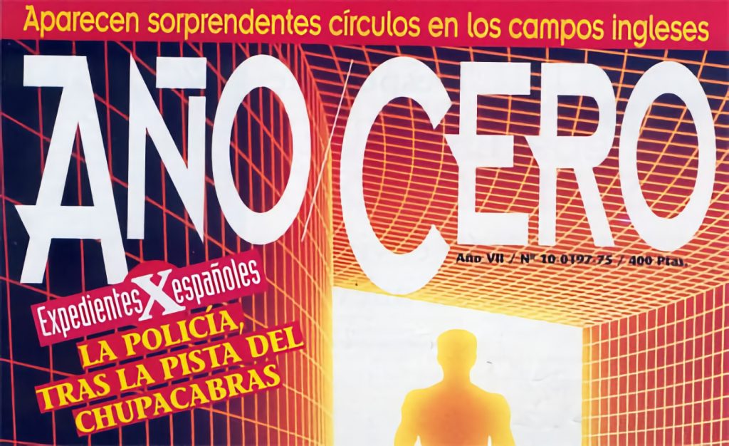 Portada de 'Año Cero' en la que se da la noticia de la llegada del chupacabras a España.