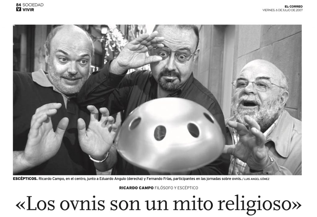Fernando Frías, Ricardo Campo y Eduardo Angulo, en las páginas del diario 'El Correo'.