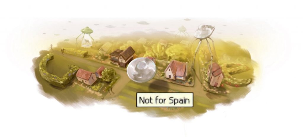 Google celebra el natalicio de H.G. Wells con platillos volantes, pero "no para España".