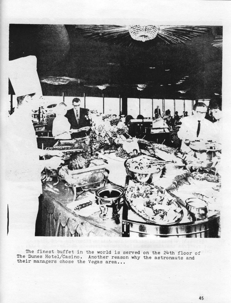 La oferta gastronómica de Las Vegas es una de las pruebas de la conspiración que presenta Bill Kaysing en su libro.