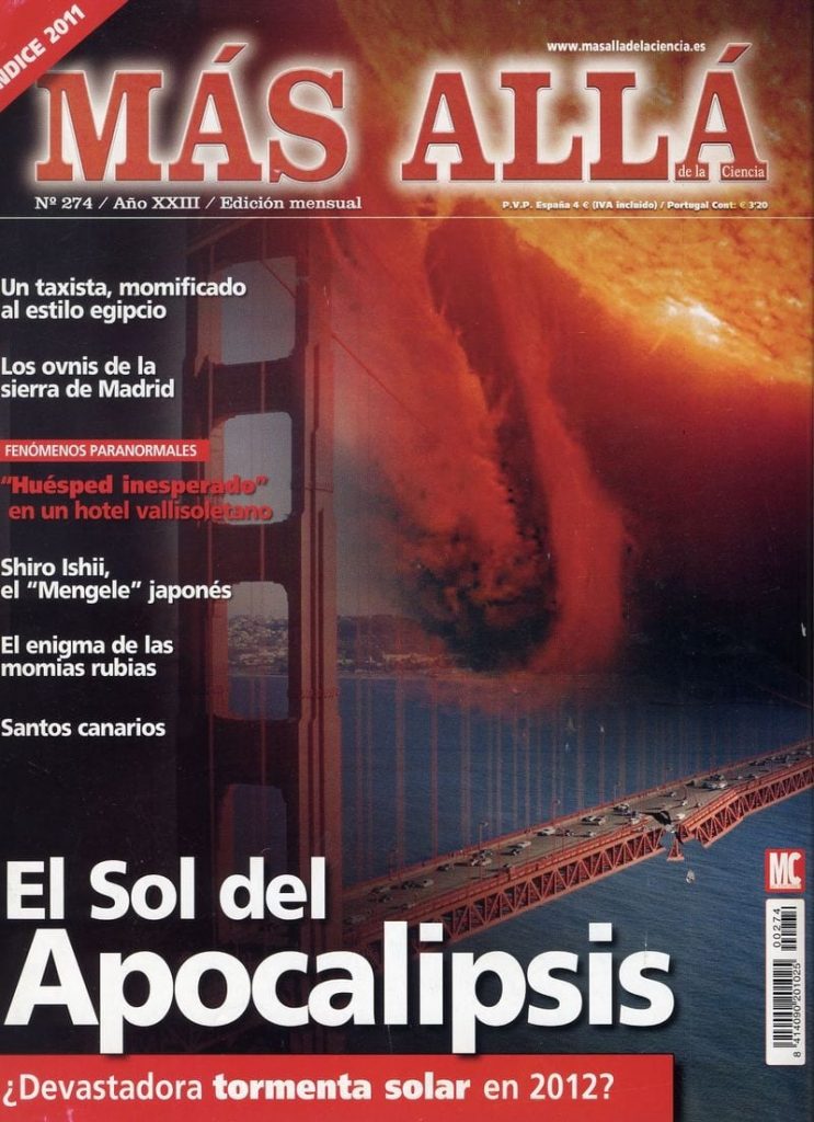 Portada apocalíptica del número 274 de la revista 'Más Allá', dirigida por Javier Sierra..