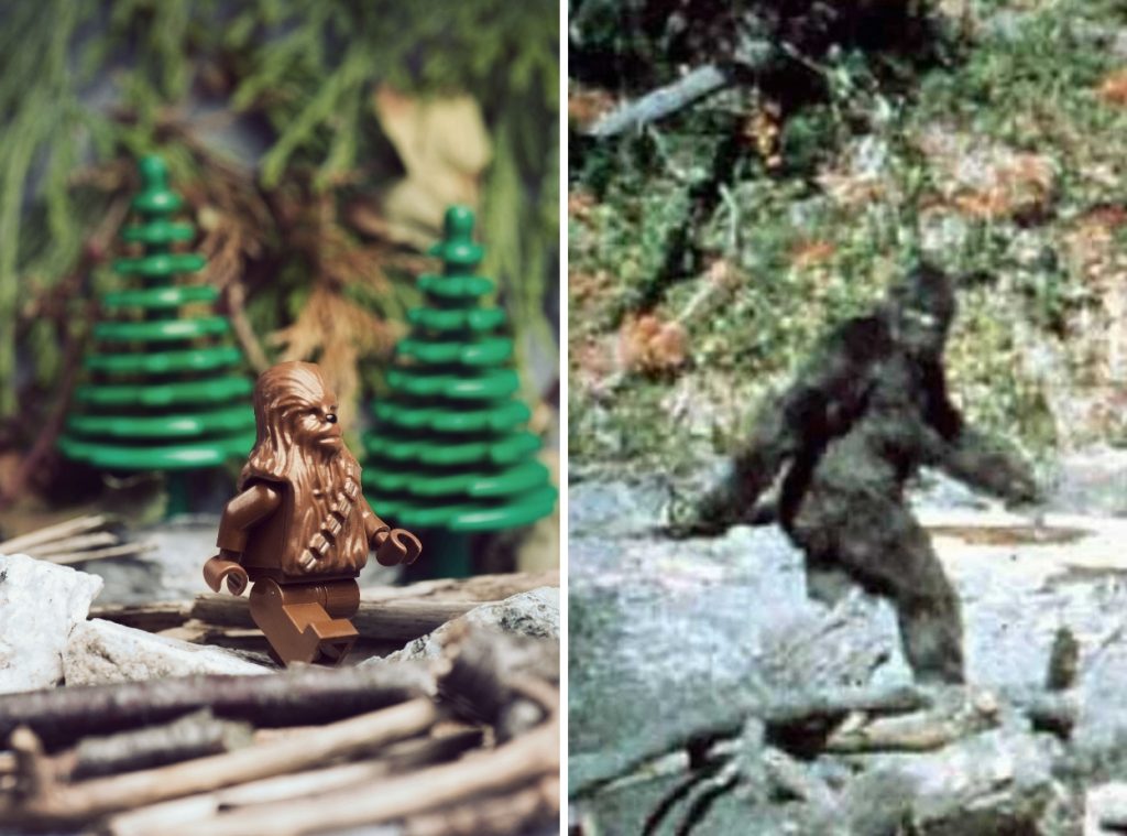 La imagen más famosa del bigfoot, en Lego.