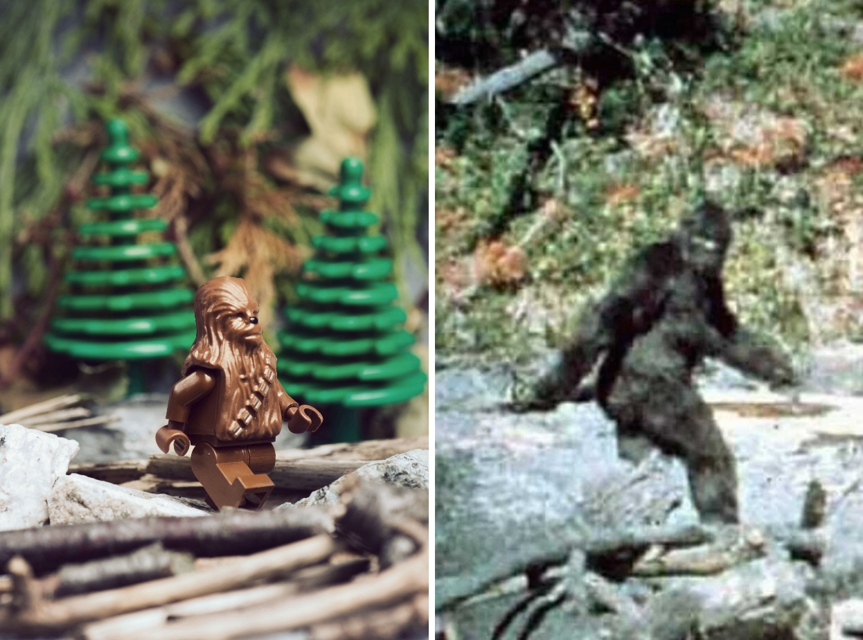 La imagen más famosa del bigfoot, en Lego