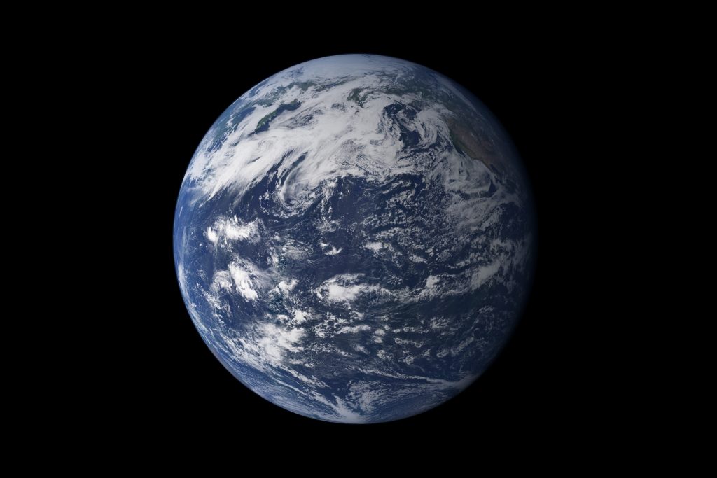 La Tierra vista sobre el océano Pacífico por el satélite 'Terra'. Foto: NASA.