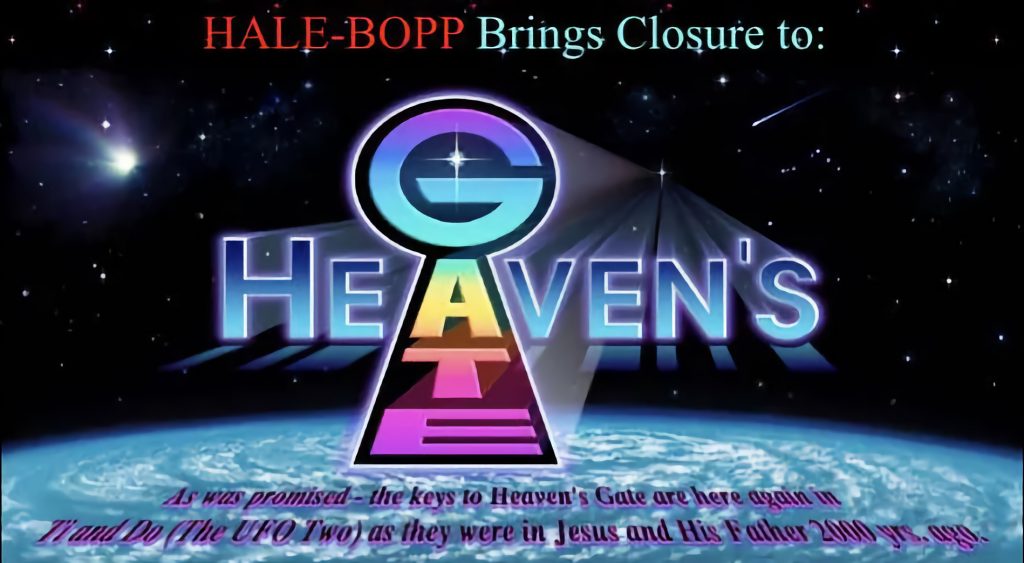 Imagen de la web de la secta Puerta del Cielo con su logotipo.