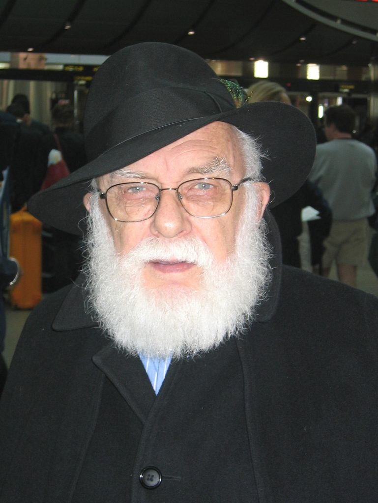 James Randi, en el aeropuerto de Venecia al término del congreso. Foto: L.A. Gámez.