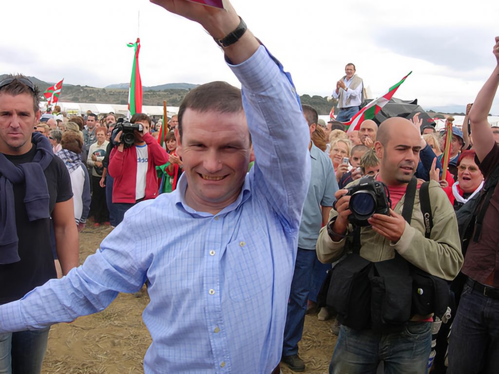 Juan José Ibarretxe en el Alderdi Eguna, día del PNV, de 2005. Foto: Jkarteaga.