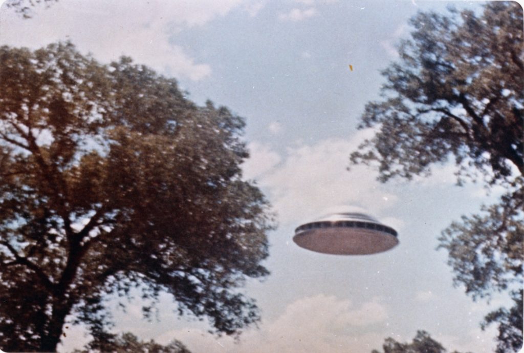 Platillo volante fotografiado por Paul Villa en Nuevo México en 1963. Foto: Archivos Nacionales de EE UU.