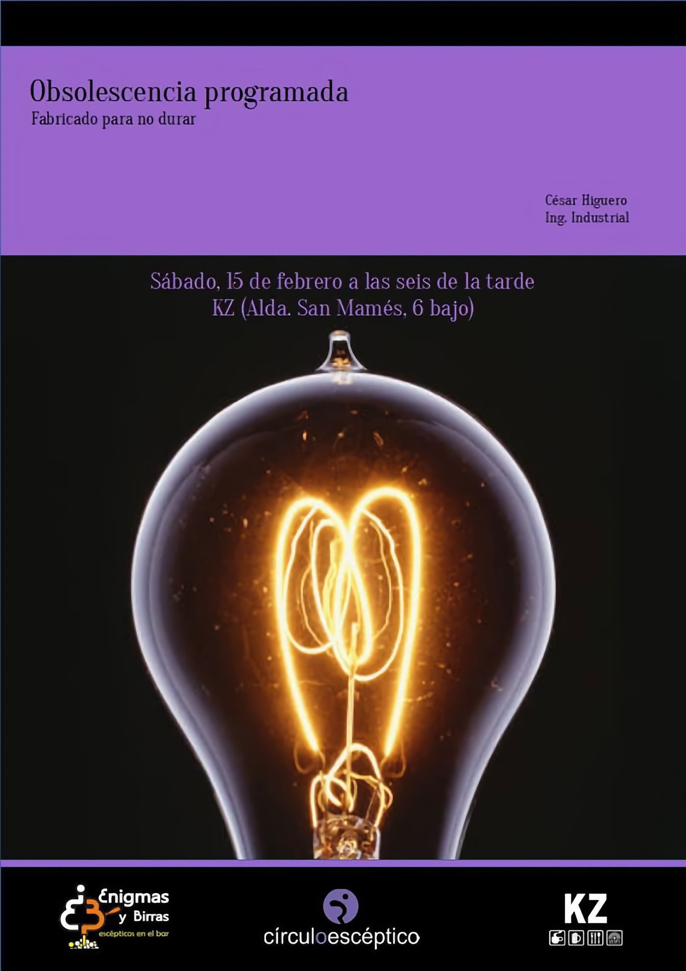 ¿Diseñados para averiarse?, en el trigésimo primero ‘Enigmas y birras’ de Bilbao