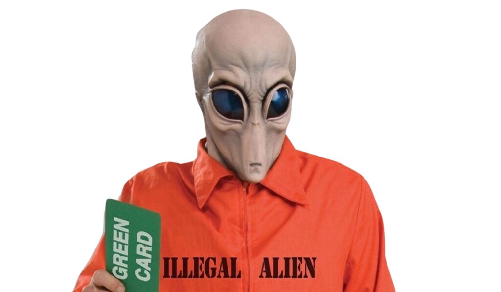 El disfraz del extraterrestre ilegal de Halloween de 2009.