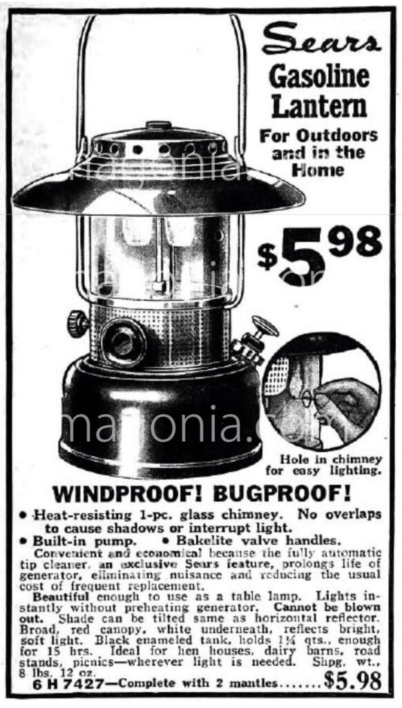Quinqué de los años 30 con cuya tapa creó George Adamski su famoso platillo volante..