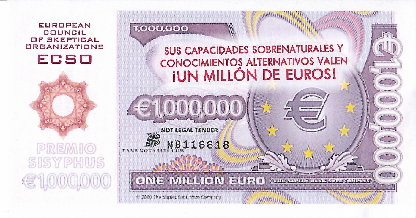 Amigos homeópatas, ¿ninguno de ustedes quiere un millón de euros?