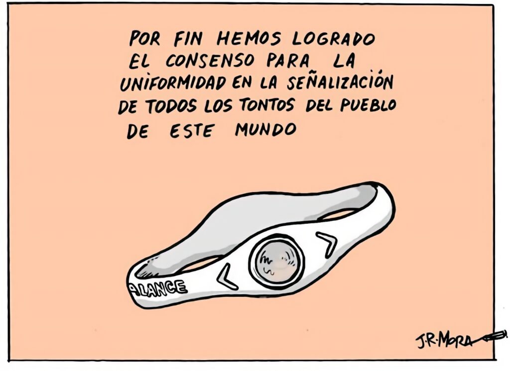 Así ve la Power Balance el dibujante J.R. Mora.