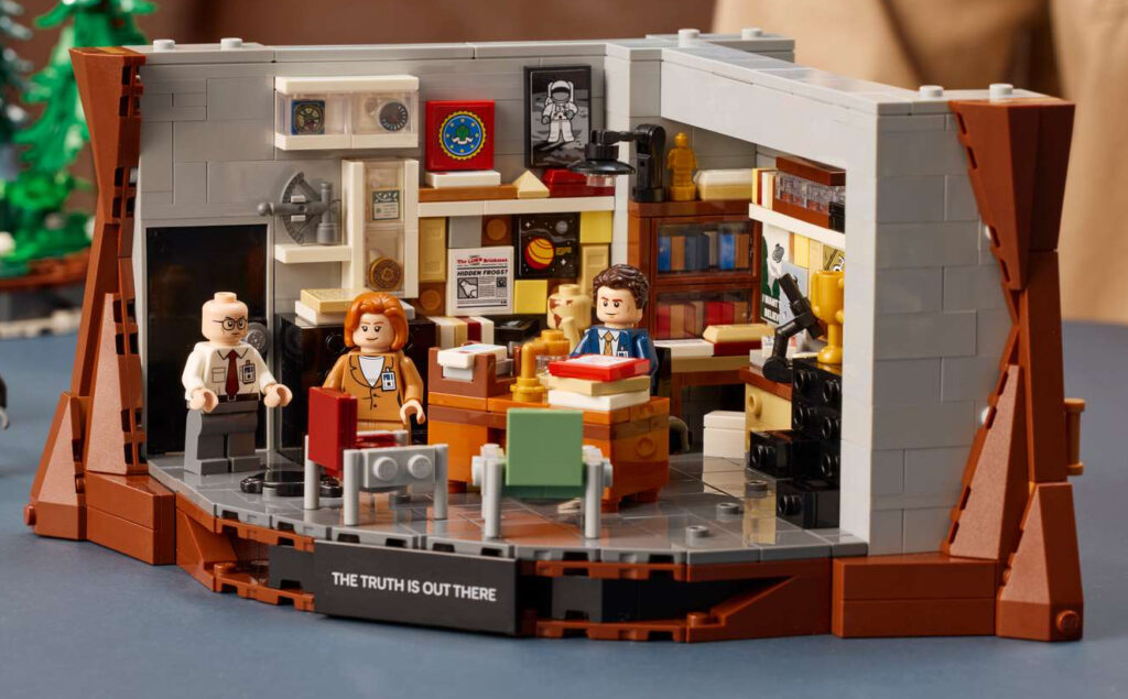El despacho de Fox Mulder del kit ‘The X-Files’ de Lego. Foto: Lego.