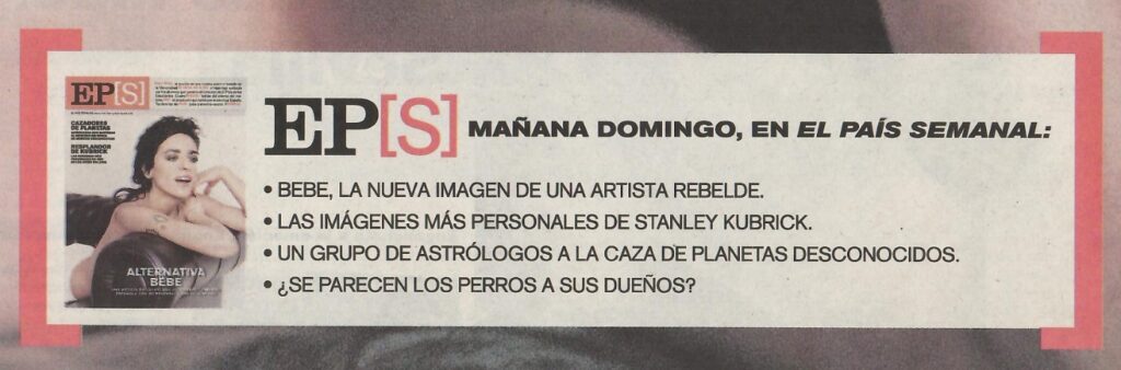 Parte del anuncio a toda página en ‘El País’ del suplemento ‘EPS’, donde se llama astrólogos a los astrónomos.